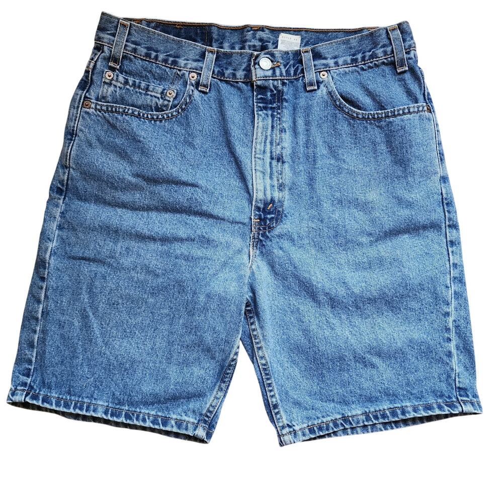 Levi's Red Tab 505 Denim Shorts Mens Size 36 Blue Jorts Made in USA Vintage 90s